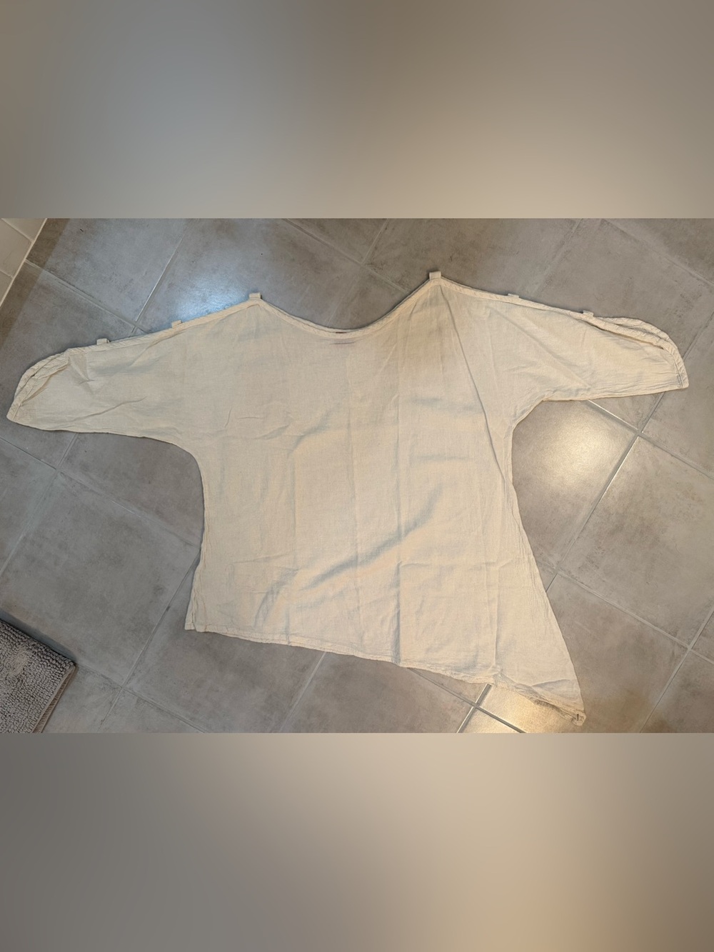 Oh My Gauze! Ivory Ladder Sleeve Tunic Sz 2